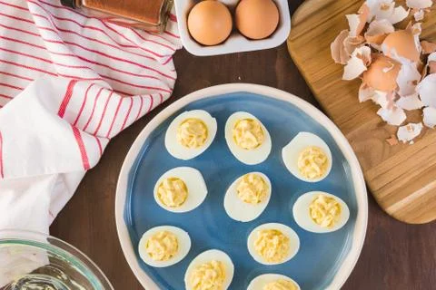 Deviled eggs Stock Photos