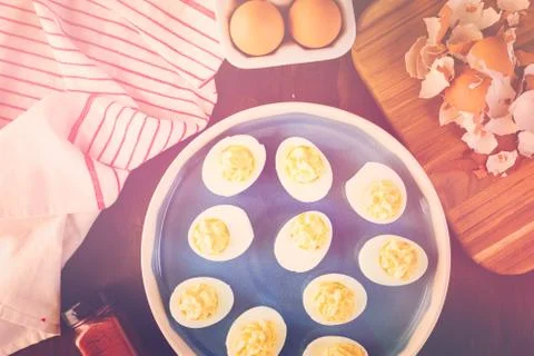 Deviled eggs Stock Photos