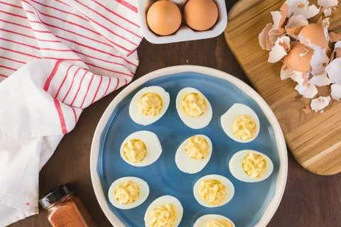 Deviled eggs Stock Photos