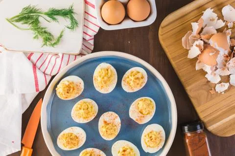 Deviled eggs Stock Photos