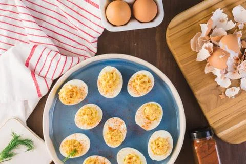 Deviled eggs Stock Photos