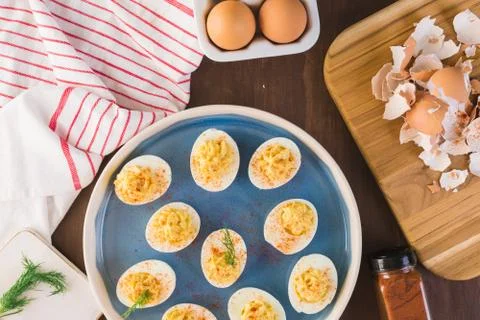 Deviled eggs Stock Photos