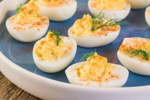 Deviled eggs 스톡 사진
