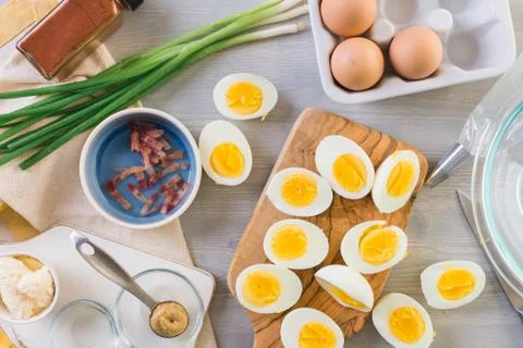 Deviled eggs Stock Photos