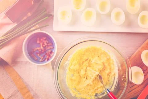 Deviled eggs Stock Photos