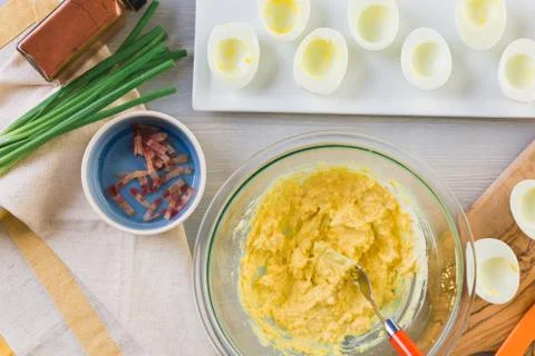 Deviled eggs Stock Photos