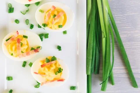 Deviled eggs Stock Photos