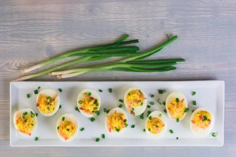Deviled eggs Stock Photos