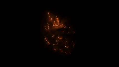 Devilish Skull burning Hell with scary, Halloween, horror concept Stock Footage 128160347