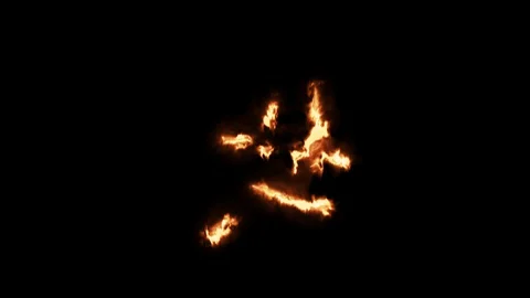 Devilish Skull burning Hell with scary, Halloween, horror concept Stock Footage 128160410