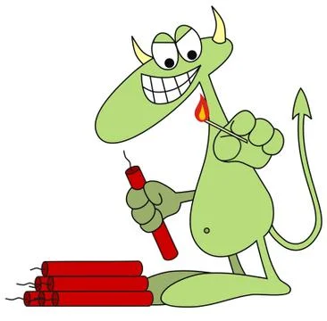 Devilkin bomber Stock Illustration