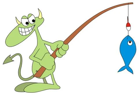 Devilkin fisherman Stock Illustration