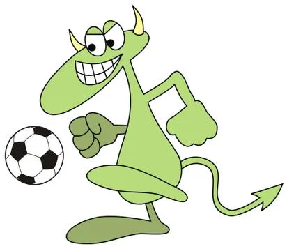 Devilkin football player Stock Illustration