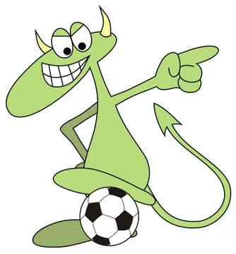 Devilkin football player Stock Illustration