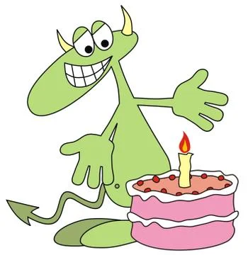 Devilkin's birthday Stock Illustration