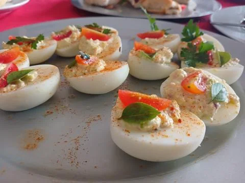 Devilled Eggs Stock Photos