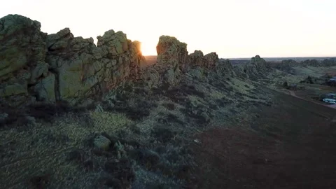 Devil's Backbone 01 | Loveland, CO | Key  | Larimer | Sunrise | 4K Drone Footage Stock-Footage 220293948