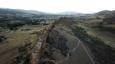 Devil's Backbone 02 | Loveland, CO | Key  | Larimer | Sunrise | 4K Drone Footage Stock-Footage 209596142