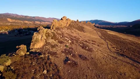 Devil's Backbone 08 | Loveland, CO | Key  | Larimer | Sunrise | 4K Drone Footage Video stock 220295234
