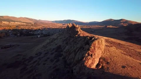 Devil's Backbone 09 | Loveland, CO | Key  | Larimer | Sunrise | 4K Drone Footage Stock Footage 220295000