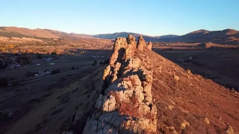 Devil's Backbone 11 | Loveland, CO | Key  | Larimer | Sunrise | 4K Drone Footage Stock-Footage 220295045