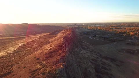 Devil's Backbone 13 | Loveland, CO | Key  | Larimer | Sunrise | 4K Drone Footage Stock Footage 220295235