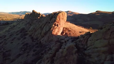 Devil's Backbone 16 | Loveland, CO | Key  | Larimer | Sunrise | 4K Drone Footage Stock Footage 220296020