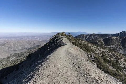 Devils Backbone Trail Mt Baldy California Stock Photos