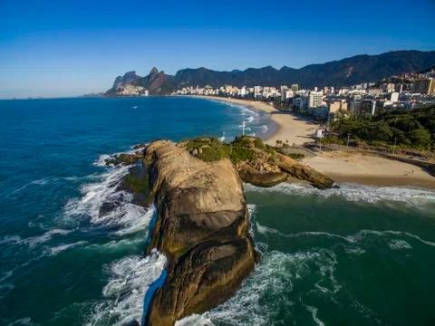 Devil's beach (Praia do Diabo), Rio de Janeiro Brazil. Stock Photos