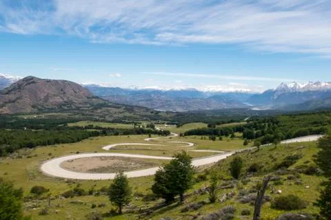 Devils bends on the carretera austral Stock Photos