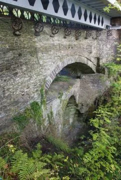 Devil's Bridge from near top, old set of three bridges. Stock Photos