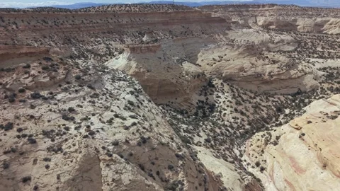 Devils Canyon Utah Aerial Drone Forward Push Shot Desert Canyon Landscape 4K Video stock 333696046