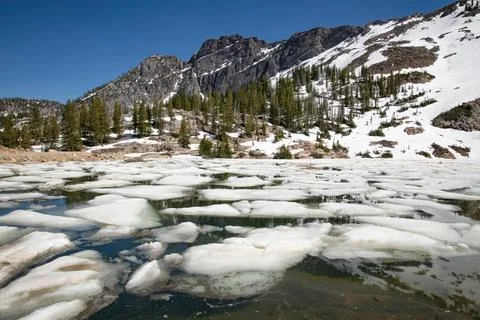 Devil's Castle and Cecret Lake, Wasatch Range, Utah Stockfoto's