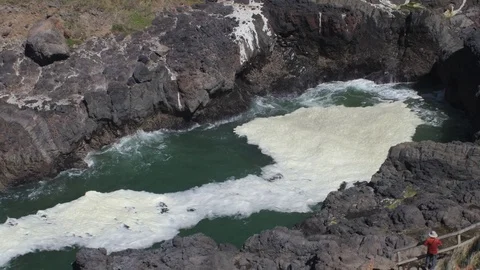The Devil's Churn on the central Oregon Coast in the Cape Perpetua Scenic Area. Stock Footage 83022868