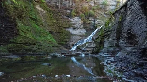 Devil's Falls, NY Fingerlakes | 2.7K Drone Footage Stock Footage 170583183