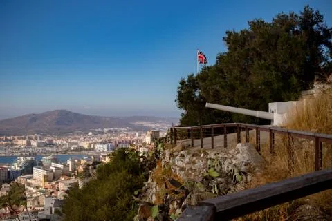 The Devil's Gap Battery Gibraltar Stock Photos