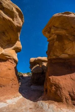 Devils Garden Escalante at Night Stock Photos