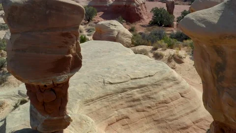 Devil's Garden Flight thru the Sisters Stock Footage 170028009