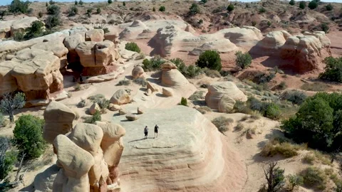Devil's Garden with People for Scale Stock Footage 170028228