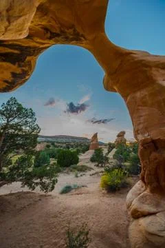 Devils Garden at Sunset Stock Photos