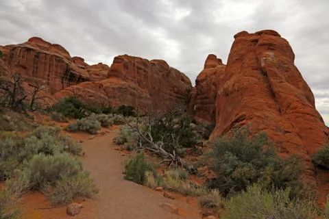 Devils Garden Trail Stock Photos