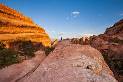 Devils Garden Trail Rock Formations in Utah Stock Photos