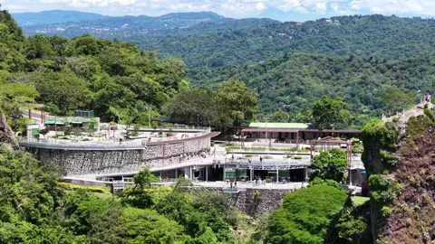 Devil's Gate Viewing Platform Drone Footage 4K Stock Footage 340198227