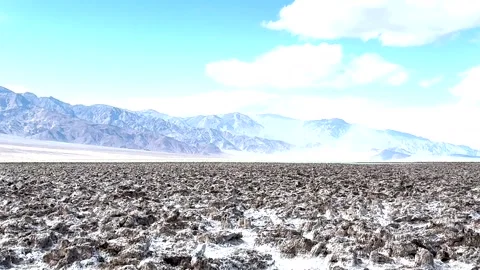 Devils Golf Course in Death Valley Stock Footage 329333883