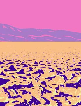 Devils Golf Course in Death Valley National Park Located in CaliforniaNevada  스톡 일러스트