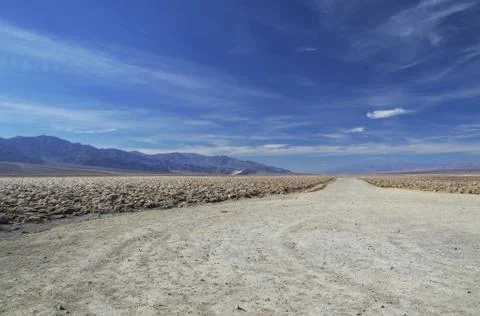 Devils golf course in Death Valley (California) Stock Photos