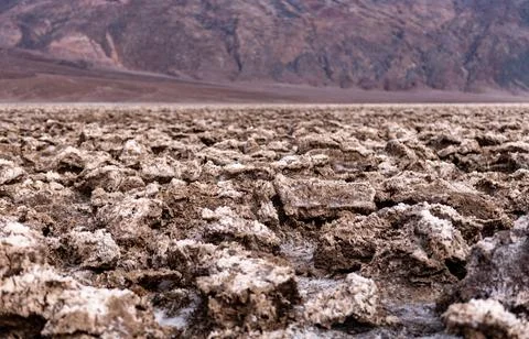 Devils Golf Course in Death Valley, California. Stockfoto's