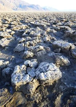  Devils Golf Course in the Death Valley, California in the United States o... Stockfoto's