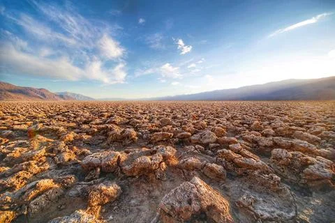  Devils Golf Course in the Death Valley, California in the United States o... Stockfoto's