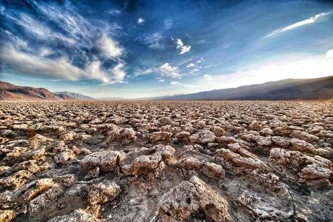  Devils Golf Course in the Death Valley, California in the United States o... Stockfoto's